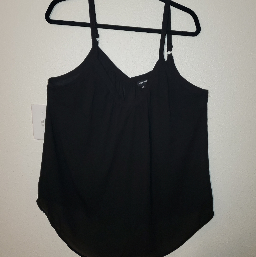 Torrid Black Tank Blouse Size 2 🖤
